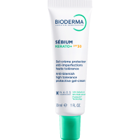 Sébium Kerato+ SPF 30 de Bioderma, gel crema anti imperfecciones con protección solar SPF 30 para piel grasa y con tendencia al acné.