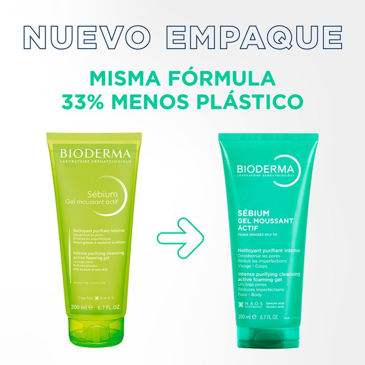 Sébium Gel Moussant Actif de Bioderma tratamiento limpiador purificante 