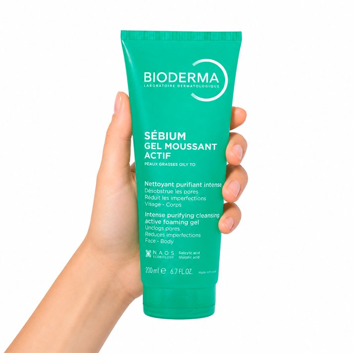 Gel limpiador facial Bioderma Sébium Gel Moussant Actif para imperfecciones